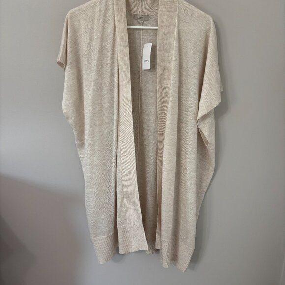 LOFT long cardigan, cream color sweater - Picture 9 of 11